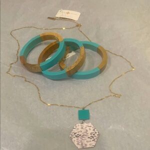 Elegant Gold and Turquoise Jewelry Set